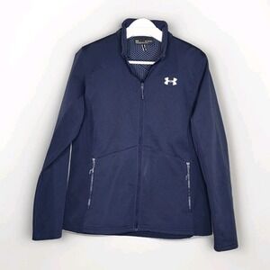 UNDER ARMOUR WOMEN'S UA STORM COLDGEAR INFRARED SHIELD JACKET NAVY SZ XL Fitted